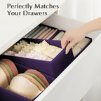 DIMJ Drawer Organizers Clothes, Fabric Closet Organizers and Storage, Shallow - Image 3