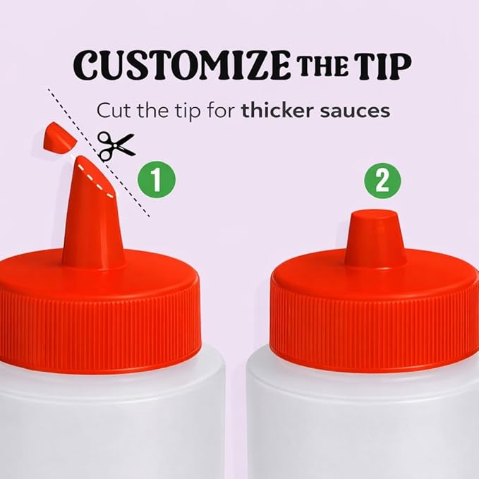 Norcalway 12 oz & 16 oz Condiment Squeeze Bottles - Image 6