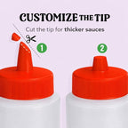 Norcalway 12 oz & 16 oz Condiment Squeeze Bottles - Image 6