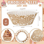 Yungyan 400 Pcs Gingerbread Cupcake Liners, Christmas Baking Supply, Classic - Image 2