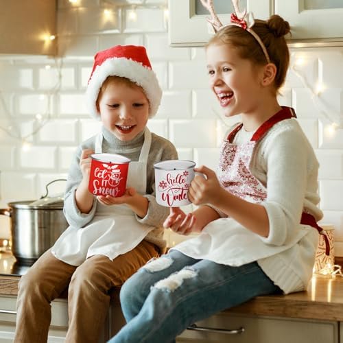 12 Pcs Christmas Coffee Mug Bulk Winter Holiday Enamel Mugs with Quotes 12 oz Seasonal Merry Christmas Hot Cocoa Mugs White Red Cups Funny Novelty Coffee Mugs for Xmas Coffee Tea Women Coworkers Gift - Image 4