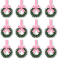 Retrowavy 12 Pcs Small Christmas Kitchen Cabinet Wreaths with Ribbon by Retrowavy