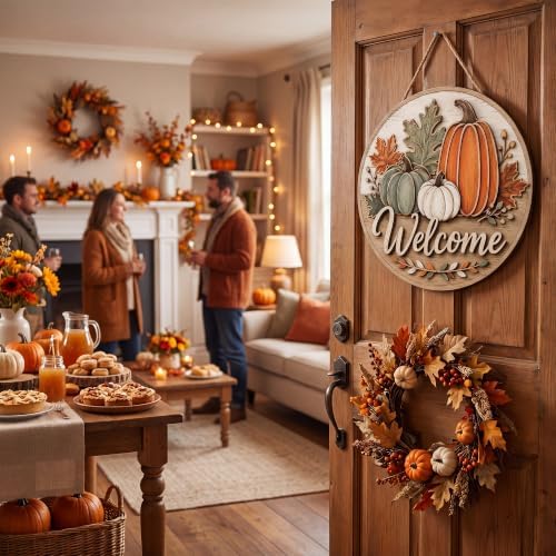 Thanksgiving Decorations - Fall Welcome Sign for Front Door | Fall Decor - Image 2