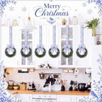 Retrowavy 12 Pcs Christmas Kitchen Cabinet Wreaths with Ribbon Small Wreath - Image 4
