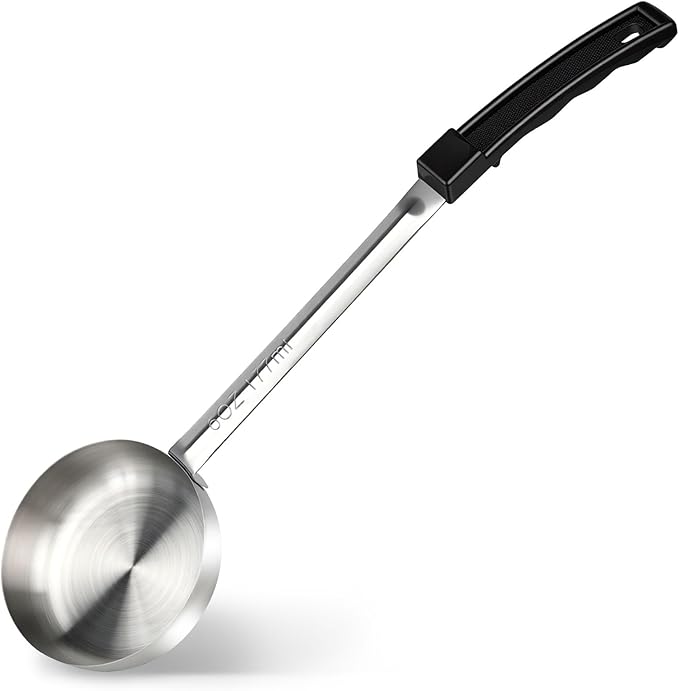 6 Ounce Solid Stainless Steel Portion Control Ladle Spoon by Unknown