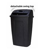 13 Gallon Kitchen Trash Can, Durable Plastic Waste Bin - Image 4