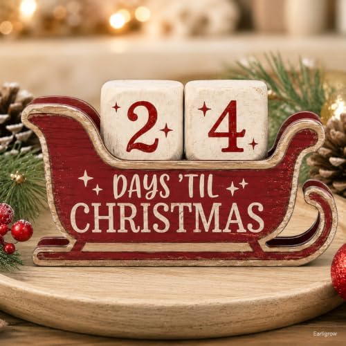 Christmas Decorations Indoor, 4pcs Christmas Countdown Home Decor - Image 7