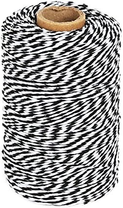 Tenn Well 656ft Black White Cotton Bakers Twine for Baking Crafts by TennWell
