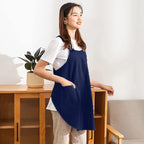 Cotton Cross Back Aprons Solid Color Cooking Kitchen Garden Smock - Image 2