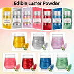 Edible Brown Glitter for Drinks,Christmas Shimmer Powder for Cake Baking - Image 3
