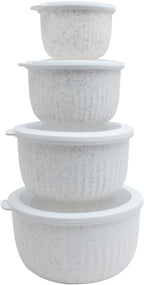COOK WITH COLOR Prep Bowls with Lids- Wide and Deep Nesting Plastic Small by CookwithColor