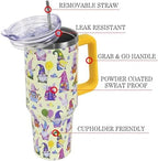 Easter Tumbler with Handle and Straw Lid 40 oz,Cute Happy Gnomes Spring Gift for Women Men Bunny Rabbit Eucalyptus Eggs Carrots Vacuum Insulated Leak Proof Stainless Steel Coffee Cup Mug - Image 3
