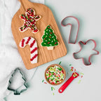 Sweets Indeed Christmas Cookie Cutters with Sprinkle Mix, Baking and Decorating Kit - Image 6