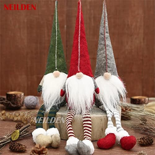 BWFY 3pcs new Christmas Decoration Long Legs Rudolph Doll Christmas Children Gift Hotel mall Window Decoration - Image 2