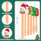 12 Pcs Christmas Silicone Spatula Pot Holder Set Xmas Baking Gift, Vibrant - Image 2