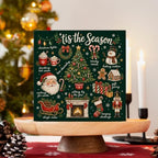 Tis the Season Christmas Decor, Winter Holiday Wooden Sign Decorations - Image 3