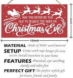 May You Never be too Old to Search the Skies on Christmas Eve Sign, Christmas Hanging Wood Sign, Winter Decorative Wall Signs, Rustic Winter Wooden Door Signs, Farmhouse Outdoor Wood Xmas Decor - Image 2