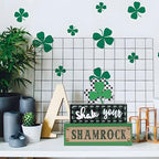 St Patricks Day Decorations, MEETYAMOR 3-Layered Shamrock Wood Block St Patricks Day Decor, Shamrock Ornaments Shake Your SHAMROCK Sign Saint Patricks Day Decorations for the Home, Table, Mantel - Image 3