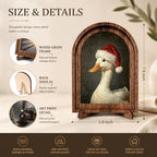 Christmas Duck Arched Table Sign, Vintage Farmhouse Shelf Decor - Image 2