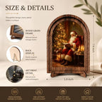 Santa Reading Arched Table Sign, Rustic Christmas Farmhouse Decor - Image 2