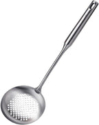Slotted Spoon, Stainless Steel Strainer Metal Skimmer Spoon by EJOEXQU