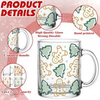 Tioncy 4 Pcs Christmas Glass Coffee Mugs 12 oz - Image 3