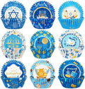 SANNIX 450pcs Hanukkah Cupcake Liners, 9 Designs, Chanukkah Dreidel Menorah by SANNIX