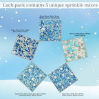 Confect Christmas Sprinkles | Sky Blue & White Mix | Edible Pearl, Flower & Vermicelli Sprinkles | Winter Holiday Cake & Cupcake Decorations- 5 Oz - Image 2