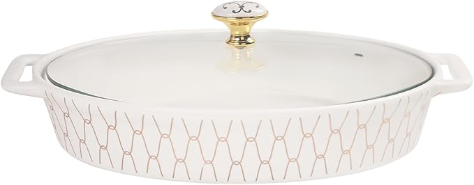 insongdafa 11" x 7.5" Ceramic Oval Casserole Dish by jinsongdafa