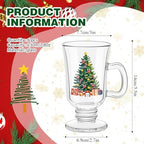 Sliner 6 Pcs Glass Coffee Mugs, Classic Irish Mugs with Handle - Image 3