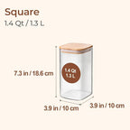 ComSaf 1.4 Qt Glass Storage Containers - Image 2
