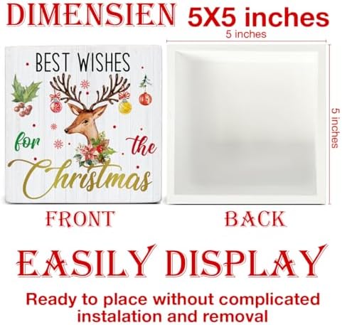 Christmas Sign Decor, Elk Christmas Decorations - Image 2