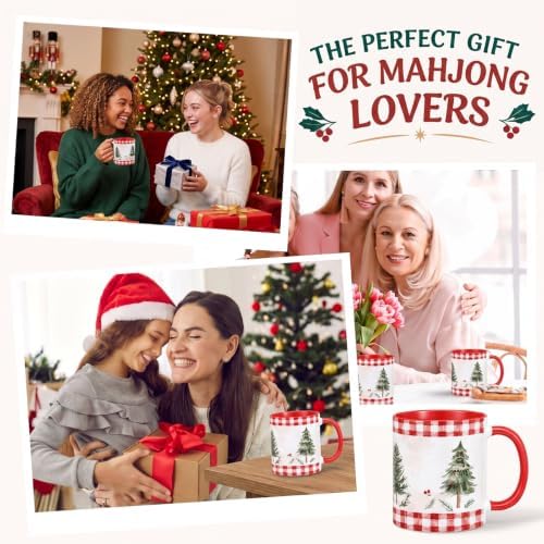 6 Pcs Christmas Tree Gift Mug 11oz for Women Mom - Image 6