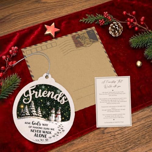 Friend Ornament 2026, Ornaments for Friends Women Friendship Ornament, Bestie, Friendship Christmas Ornaments Decorations Sentimental Gift Xmas Decor - Image 4