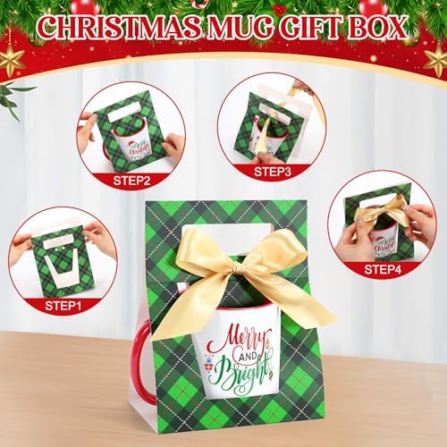 LemonRoad 6 Sets Christmas Coffee Mugs with Mug Boxes - Image 4
