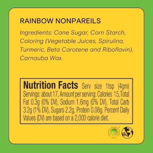 Supernatural Rainbow Nonpareils, Dye-Free, Made by Moms, 16oz, Pack of 6 - Image 2