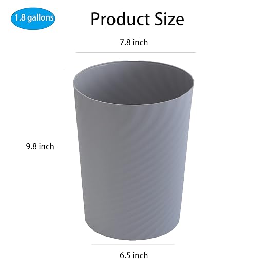 UUJOLY Plastic Small Trash Can Wastebasket, Garbage Container Basket - Image 7