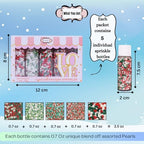 Confect Christmas Sprinkles | Christmas Sprinkles - Snowflakes in Red, Green & White I Confetti Pearls & sparkling for Dessert Decorating - Image 5