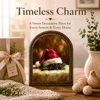 Santa Hat Arched Table Sign, Rustic Christmas Farmhouse Decor - Image 3