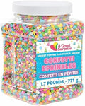 Confetti Sprinkles, 1.7 lb Bulk Pastel Birthday Cake Dot Jimmies by AGreatSurprise