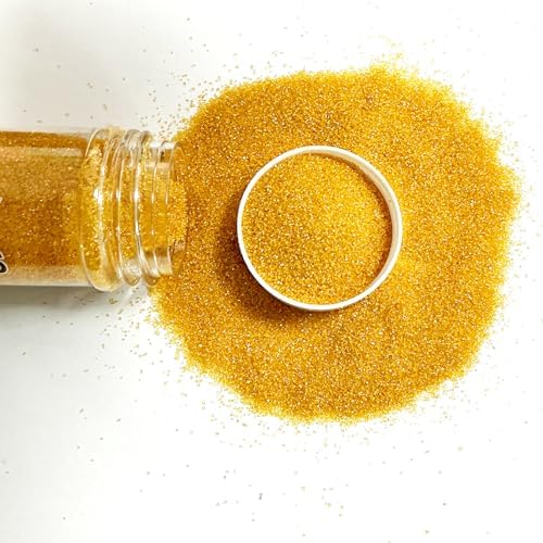 Edible Gold Sanding Sugar Sprinkles 142g/ 5.01oz Sugar Crystals for Cake Decorating Candy Baking Decorations Ice Cream Toppings and Cupcake Decorating for Valentines Halloween Christmas - Image 2