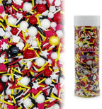 Yellow & Red & Black & White Sprinkles Mix Size Pearls Mouse Themed Cake Decorations Cupcake Toppers Perfect for Wedding Party Valentine Halloween Christmas Supplies 4.58OZ by KandlrikMagicSprinkles
