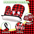 Qinyoung 48 Pcs Christmas Kitchen Oven Mitts Pot Holders, Buffalo Plaid - Image 5