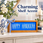 Happy Hanukkah Sign, Wooden Chanukah Tabletop, Wall Decorations - Image 6