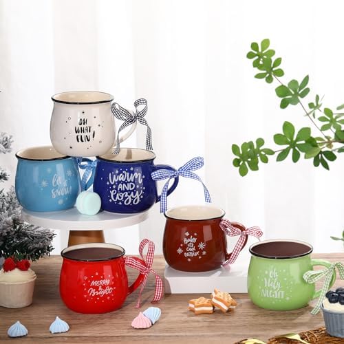 Sawysine 6 Set Christmas Coffee Mugs, Holiday Gift, Stylish Style - Image 5