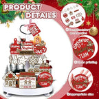 Funnymoom 17 Pcs Christmas Tiered Tray Decor Set Gingerbread Man Tray Decor - Image 4