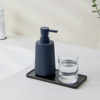 Small Soap Dispenser for Bathroom and Kitchen, Modern Farmhouse Striped Style - Image 2