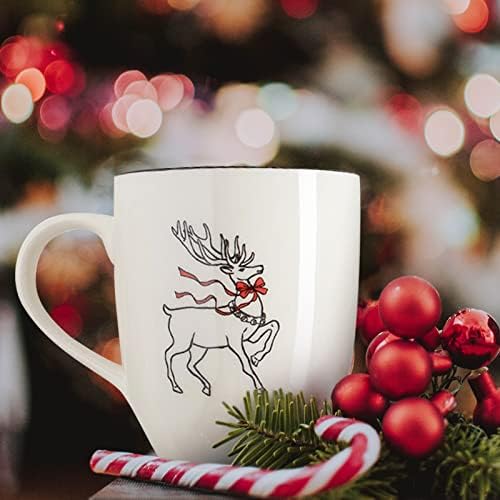 LEHAHA Christmas Coffee Mug Set of 6 – 16 oz Holiday Theme Ceramic Coffee Cups Perfect for Latte, Tea or Milk, walter,Winter Beverage,Give as a Christmas Gift to Family or Friends. - Image 4