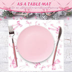 Marspark 100 Sheet Pink Bow Wax Paper for Sandwich Burgers 11.4 x 11 Inches - Image 2