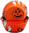 Chef Craft Paper Patterned Cupcake Liners, 50 count, Orange/Black/White by ChefCraft